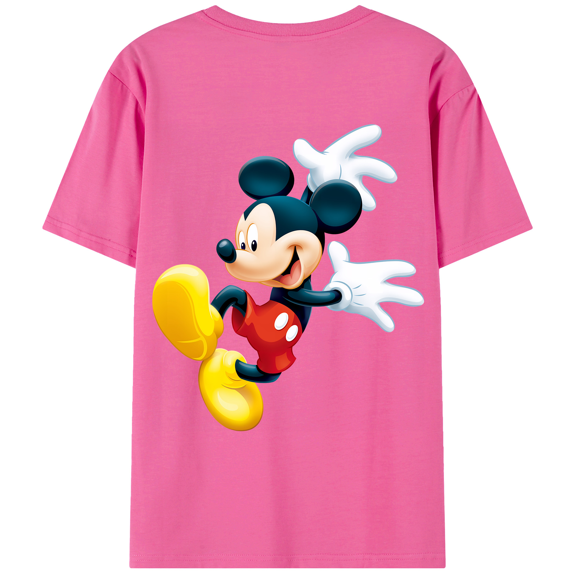 ミッキーマウス Mickey Mouse レディース半袖Tシャツ(バックプリント)